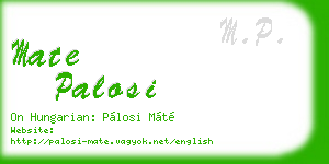mate palosi business card