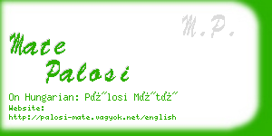 mate palosi business card